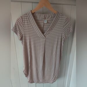 Old Navy pink and white striped tunic